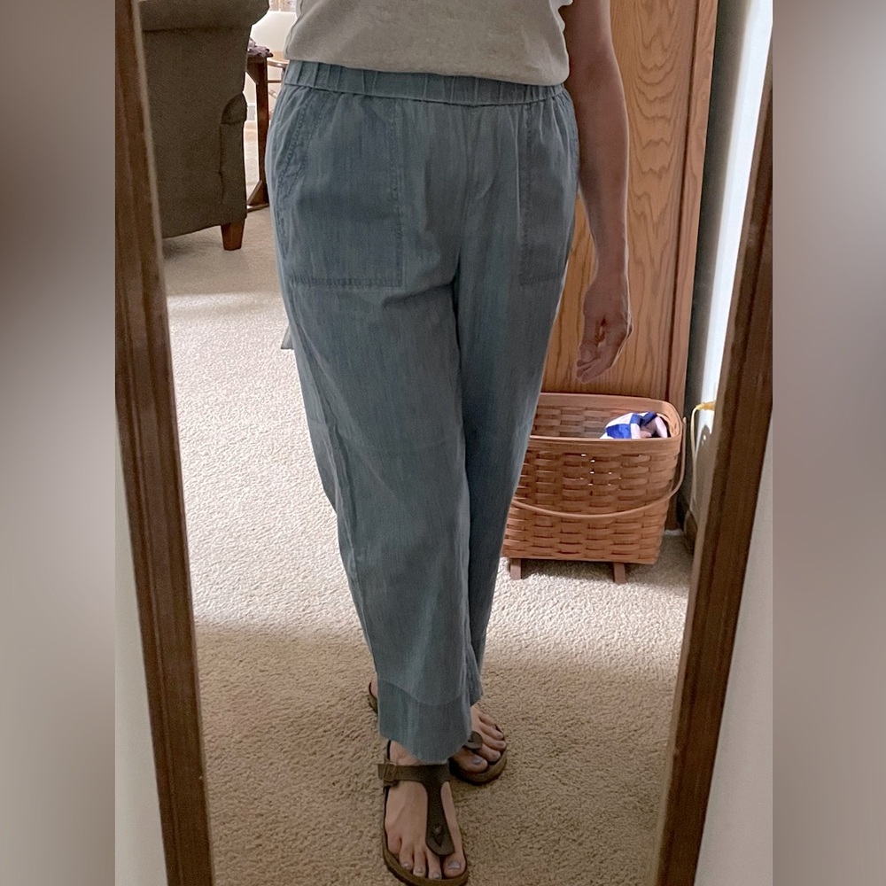Talbots Casual Blue Chambray Pants